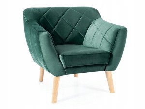 FOTEL KARO 1 VELVET ZIELONY BLUVEL 78 / BUK
