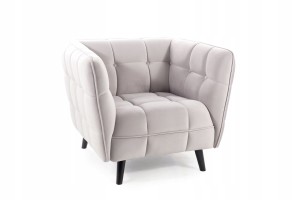 FOTEL CASTELLO 1 VELVET J. SZARY BLUVEL 03 / WENGE