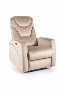 FOTEL ROZKŁADANY KRONOS VELVET CIEMNY BEŻ BLUVEL40