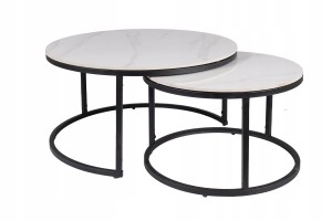 ŁAWA FERRANTE C BIAŁY MAT FI80 FI60 / CZARNY MAT