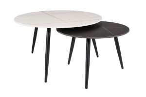 ŁAWA KORA B BIAŁY MAT/CZARNY MAT FI80 FI60 CZARNY