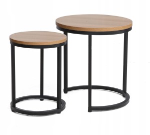 ŁAWA HOLA DĄB/CZARNY (ZESTAW)