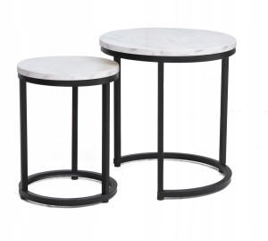 ŁAWA HOLA biały EFEKT MARMURU/CZARNY (ZESTAW)