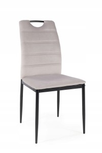 KRZESŁO RIP VELVET CZARNY STELAŻ/ JASNY SZARY BL03