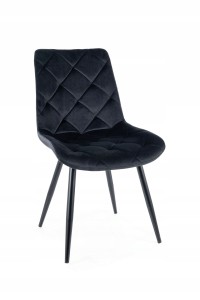 KRZESŁO RALPH VELVET czarny stelaż CZARNY