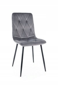 KRZESŁO TOM VELVET CZARNY/ SZARY BLUVEL 14