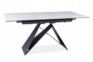 STÓŁ WESTIN SC BIAŁY/CZARNY MAT (120-160)X80
