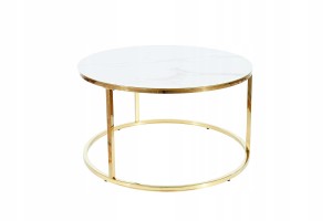 ŁAWA SABINE BIAŁY EFEKT MARMURU/ZŁOTY FI 80