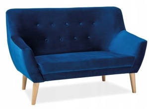 SOFA NORDIC 2 VELVET KOLOR GRANAT TAPICERKA BLUVEL
