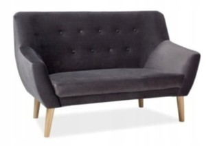 SOFA NORDIC 2 VELVET KOLOR SZARY TAPICERKA BLUVEL