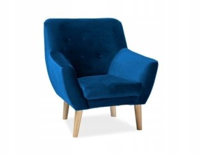 FOTEL NORDIC 1 VELVET KOLOR GRANAT TAPICERKA BLUVE