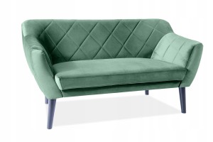 SOFA KARO 2 VELVET KOLOR ZIELONY BLUVEL 78 / WENGE