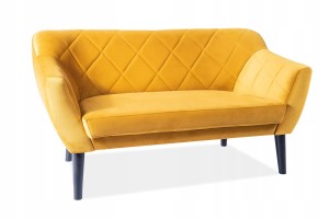 SOFA KARO 2 VELVET KOLOR CURRY BLUVEL 68 / WENGE