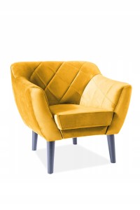 FOTEL KARO 1 VELVET KOLOR CURRY BLUVEL 68 / WENGE