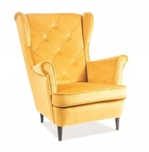 FOTEL LADY VELVET CURRY BLUVEL 68 / WENGE