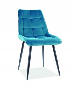 KRZESŁO Chic Velvet czarny stelaż TURKUS