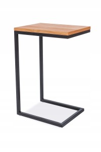 Stolik boczny Largo C dąb czarny 40x30x60H