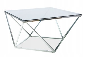 Ława Silver A 80x80 szklana Modern