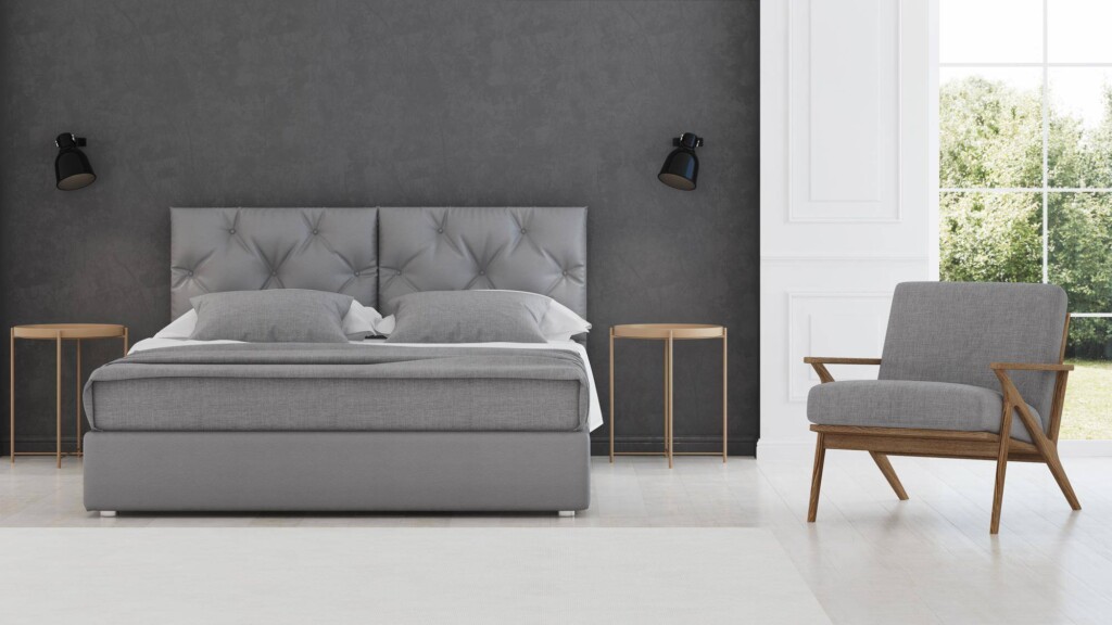 Łóżko Azurro Velvet 90x200 szare jako stylowy element każdej sypialni