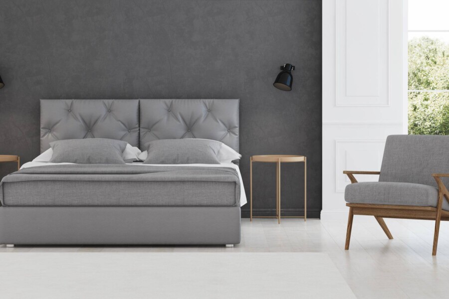Łóżko Azurro Velvet 90x200 szare jako stylowy element każdej sypialni