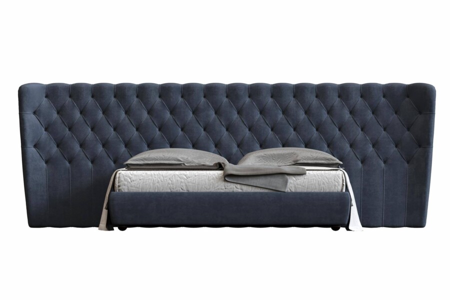 Łóżko dwuosobowe z zagłówkiem 160x200 velvet Aspen jako synonim komfortu i stylu